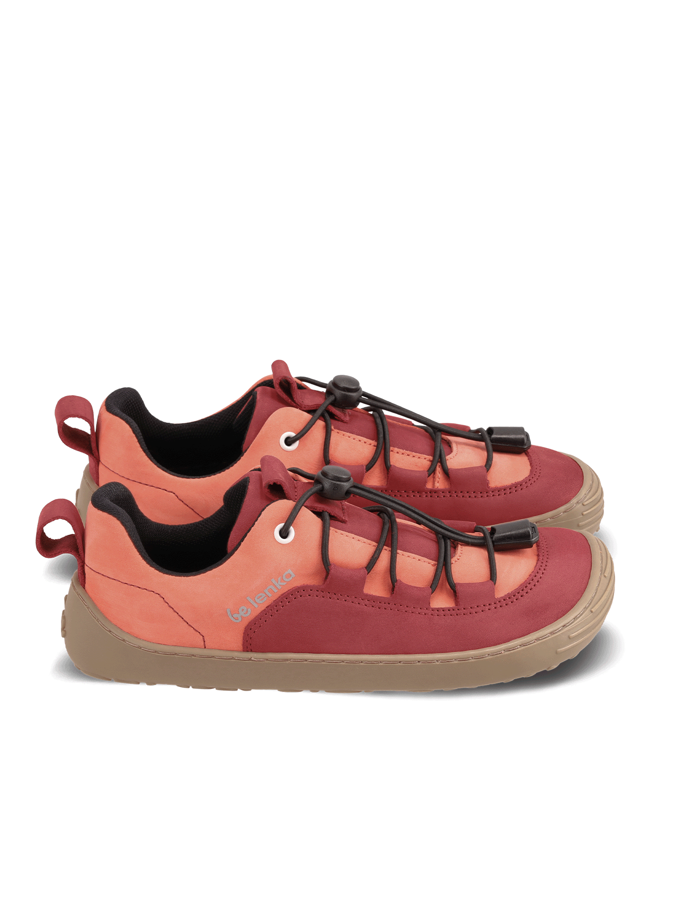 Barefoot zapatillas de niños Be Lenka Xplorer - Dark Red & Coral.