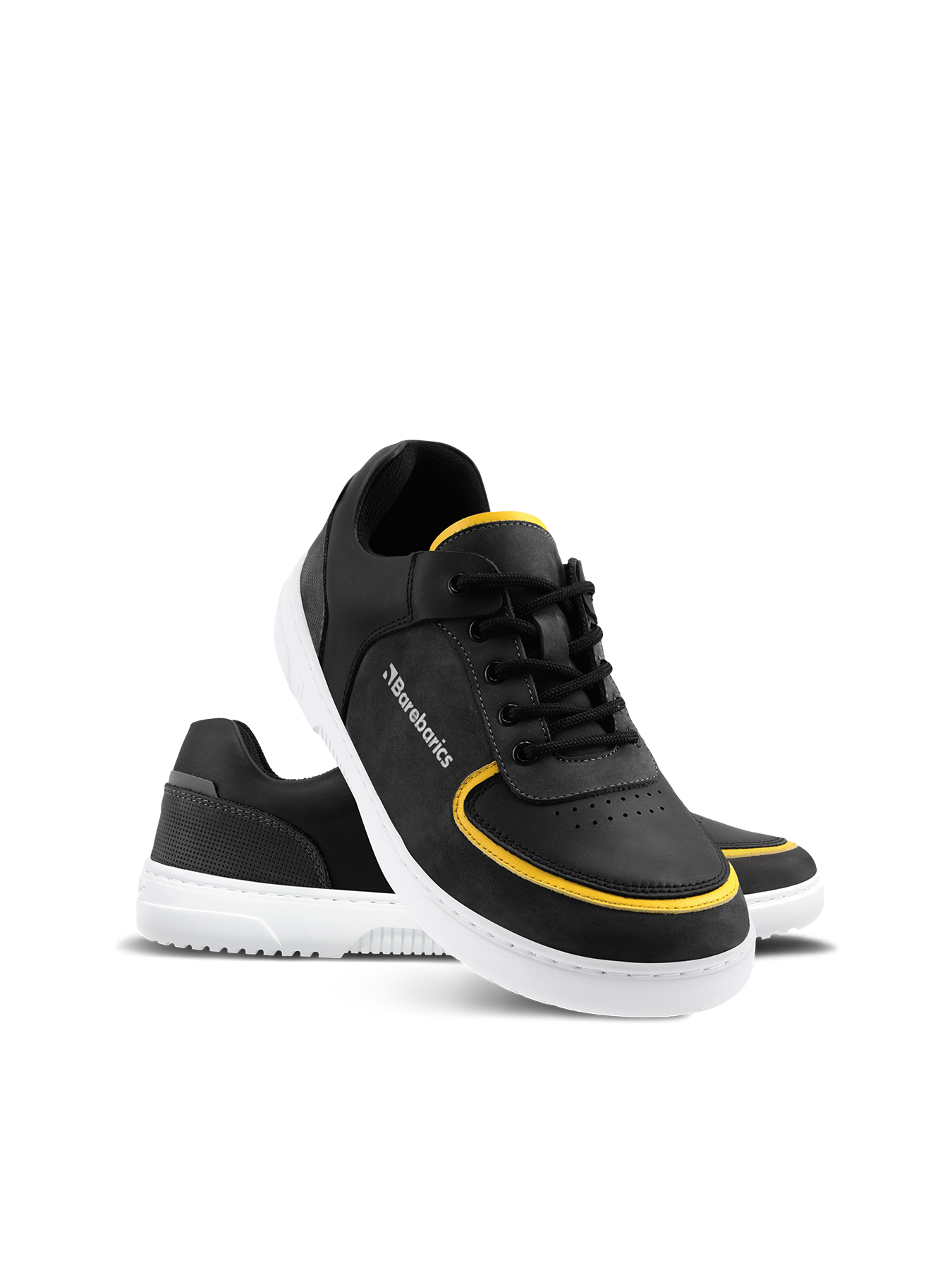 Barefoot Sneakers Barebarics Blend - Dark Grey & Black.
Las zapatillas Barebarics se fabrican mediante procesos que minimizan el impacto en el medio ambiente.
  La parte superior consiste en una combinación de dos tipos de cuero de primera calidad con excelentes propiedades y durabilidad.


Atributos del calzado “barefoot”
Forma anatómica - La zapatilla respeta la forma del pie.
Más información
calzado de callediseño urbano modernodiseñado y hecho a mano en la Unión Europea con el uso de materiales sostenibles localesexcelente durabilidad y solidez del color de los materialesTecnología Dermodry Coolmax® para la eliminación continua de la humedaddisponibles en tallas: 36 - 47 (según medida europea)EAN/SKU: %eanorsku%